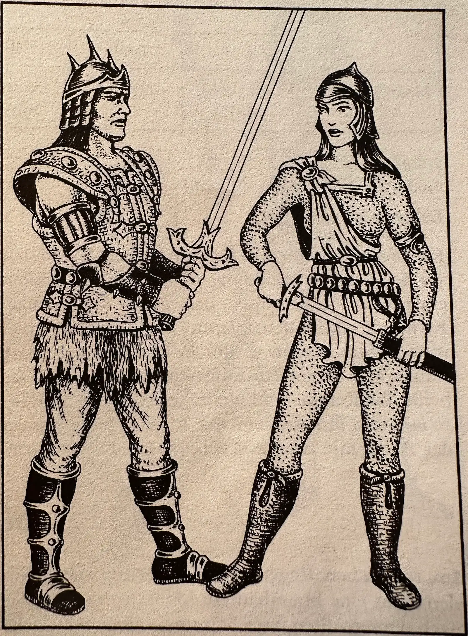 Ein Krieger und eine Kriegerin